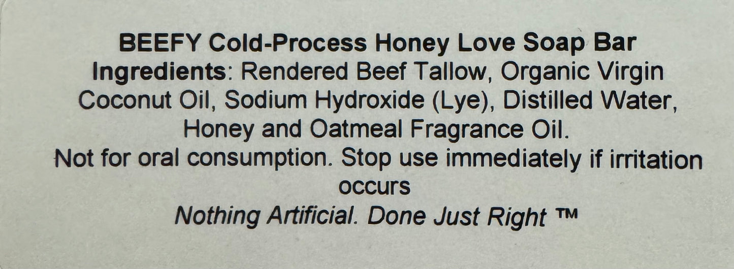 Honey Love BEEFY™ Cold Process Soap Bar